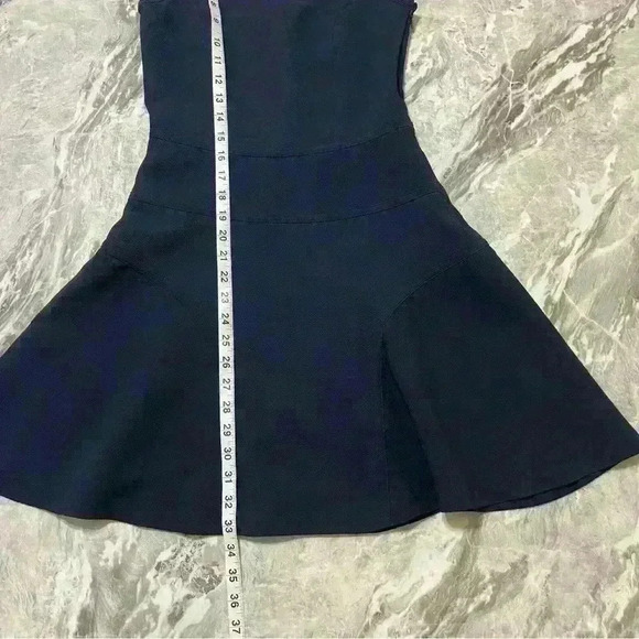 Armani Exchange Women's V Neck Fit And Flare Dress Navy Blue Size 2 - Picture 4 of 10